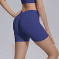 seamless knittingv waist peach hip lifting tight high waist yoga shorts sports running fitness three-quarter shorts