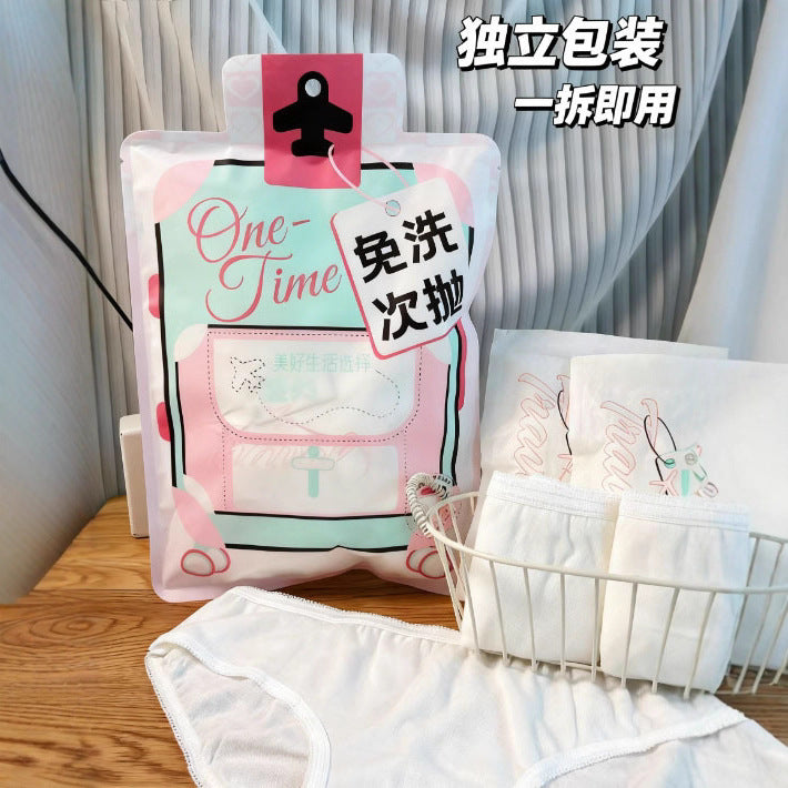 Disposable underwear, no-wash pure cotton underwear, disposable daily disposable eo sterilized women's underwear, no-wash underwear for business trips