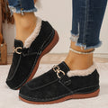 Export woolen shoes for women fall and winternew arrivalfleece-linedthickenedeasiest for match soft bottom casual slip-on small fragrant bean cotton shoes