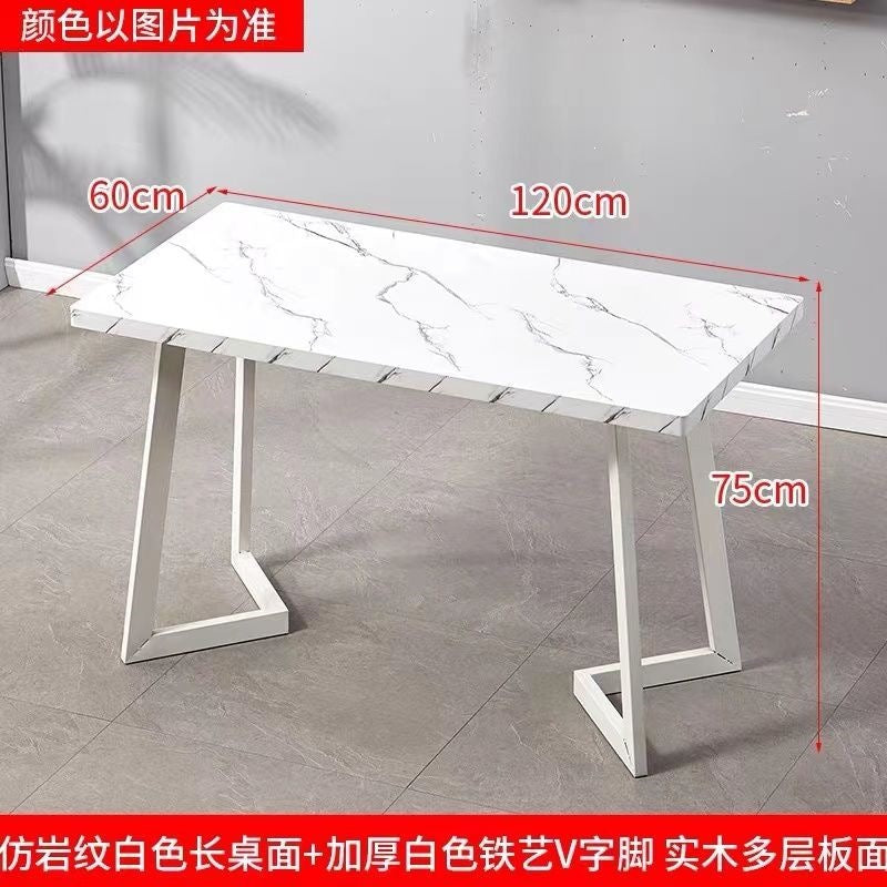 Commercial fast food table and chair set combination - restaurant, diner, snack bar, bbq, catering table, bubble tea shop rectangular table