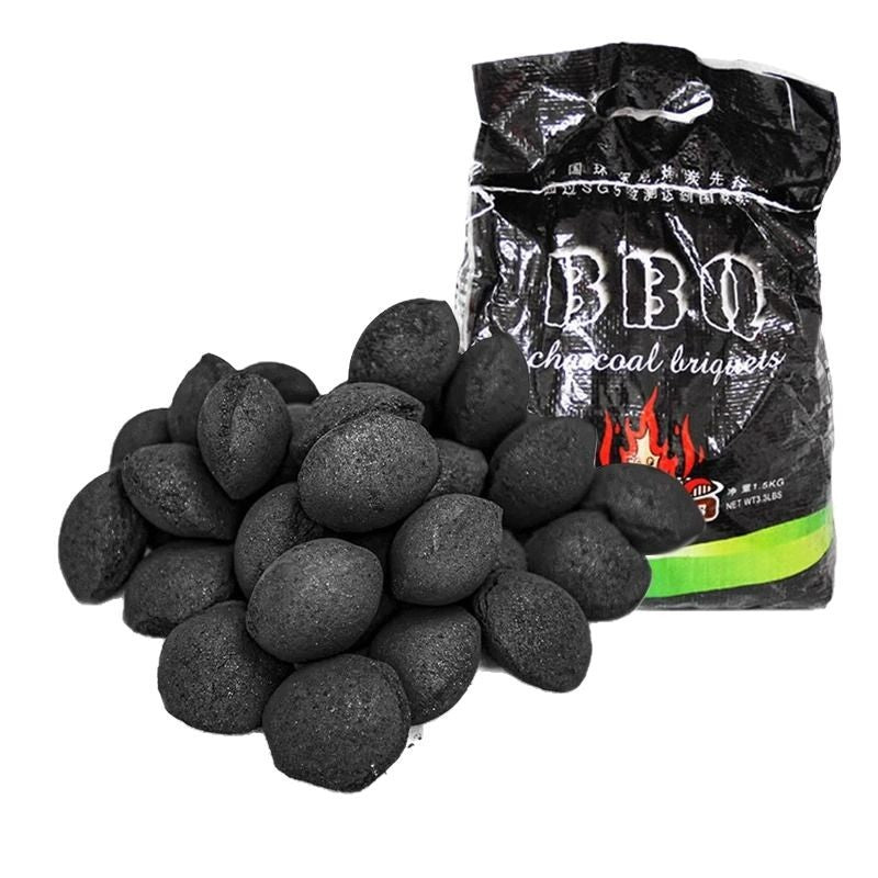 For homepicnic carry barbecue charcoal carbon flammable and resistant to baking firepower large bamboo charcoal spherical round block carbon outdoor camping charcoal