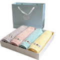 Towel gift box set of 4 super soft 40-count pure cotton towel, pure cotton, absorbent and lint-free, kids towel gift