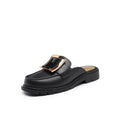 Baotou flats sandals new arrivalbowssummerfashionoutwear women's shoes pure colorcasual low heel half slippers