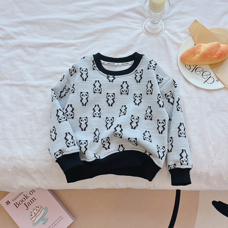 【sweatshirt collection】girls' sweatshirt - new spring/autumn cartoon long sleeve fashionable and stylish casual top for little girls