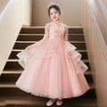 Girls' formal dresses: high-end elegance for runway, piano recital, host, performance, and children's day events - new  collection with tulle skirts