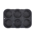 amazon food-grade silicone burger mold 6-cavity french bread mold easy release kitchen baking tool