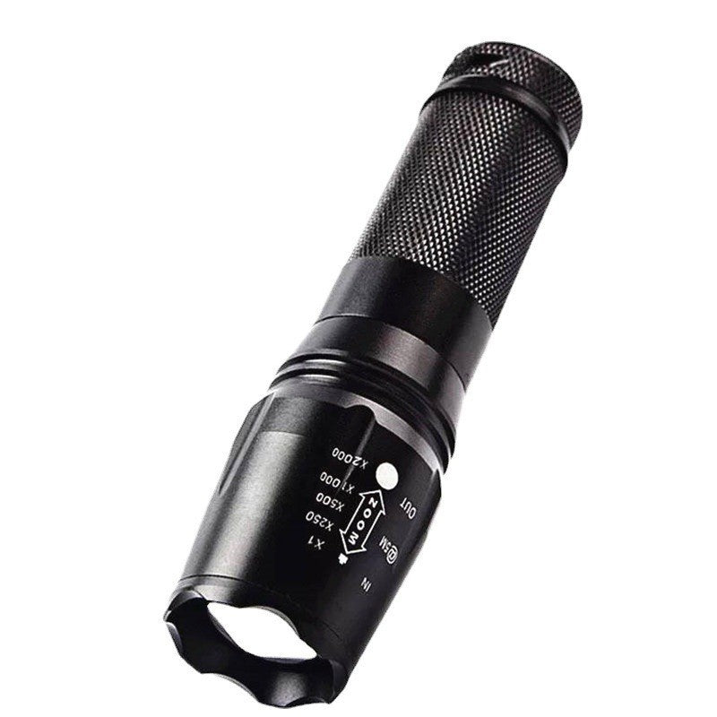 26650 strong light flashlight T6 telescopic zoom 878 aluminum alloy charging L2 mini outdoor waterproof long-distance shooting riding