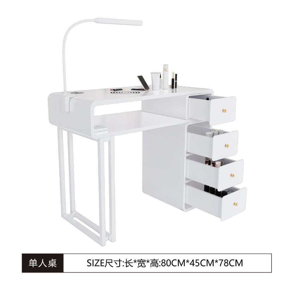 Widened 45cm nail table and chair set - special offer! economical single/double, light luxury, multi-functional, odorless, carbon steel with baked enamel finish