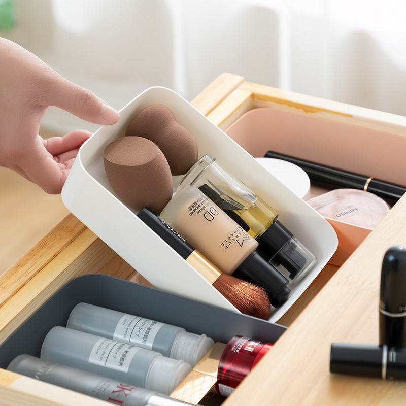 Simple grid storage box, drawer type, cosmetic storage box, desktop stationery, sundries storage artifact, finishing box