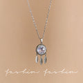Casual moonstone dream catcher necklace for women, accessible luxury, unique design, clavicle chain, elegantniche styleinsstylish accessories