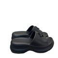 2025 summer new one-strap platform heeled slides - women's wedge sandals with thick sole for height increase, beach shoes, and lazy day comfort