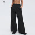 New women's high-waisted casual sweatpants - loose fit straight leg cargo pants, water-resistant, ideal for outdoor hiking and trekking - d26044
