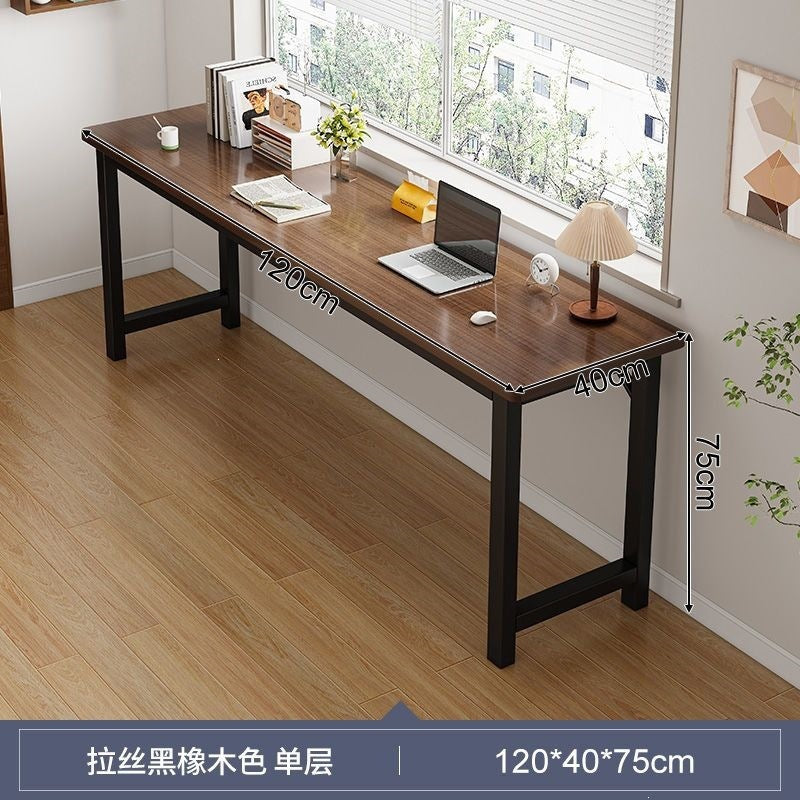 Long double desk student home bedroom study writing rental house rectangular computer desk narrow wall desk