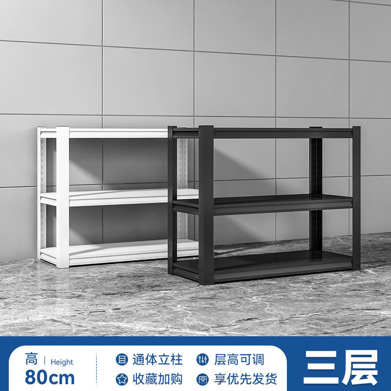 Household shelving unit, multi-tier floor storage rack for warehouse, balcony, storage room, utility room, commercial supermarket, steel storage rack