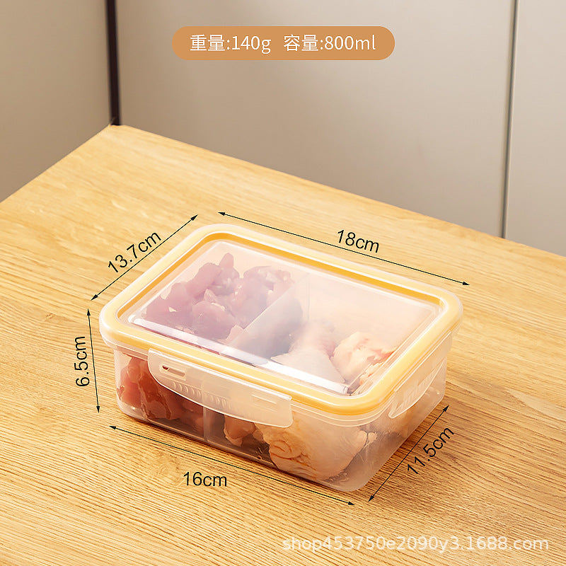 Kitchen Food Refrigerator Fresh-keeping Box Sealed Transparent Plastic Classification Multifunctional Frozen Meat Refrigerator Frozen Storage Box