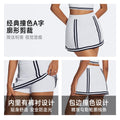 New arrivalfashion tape sports short skirt high waistslimming look tennis skirt breathable a-line running silm yoga short skirt for women