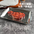 Korean style 304 stainless steel rectangular plate, korean bbq plate, serving dish, sushi plate, flat plate, tray, barbecue plate
