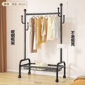 Scandinavian simple clothes drying rack indoor bedroom thickenedmovable floor-standing clothes rack clothes rack floor-standing