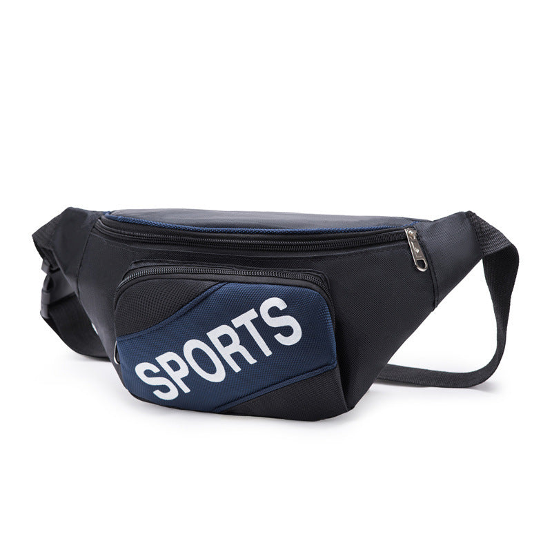Fanny pack wholesale men's sports waist bag mobile phone fanny pack outdoor polyester shoulder messenger bag men's breast bag wholesale
