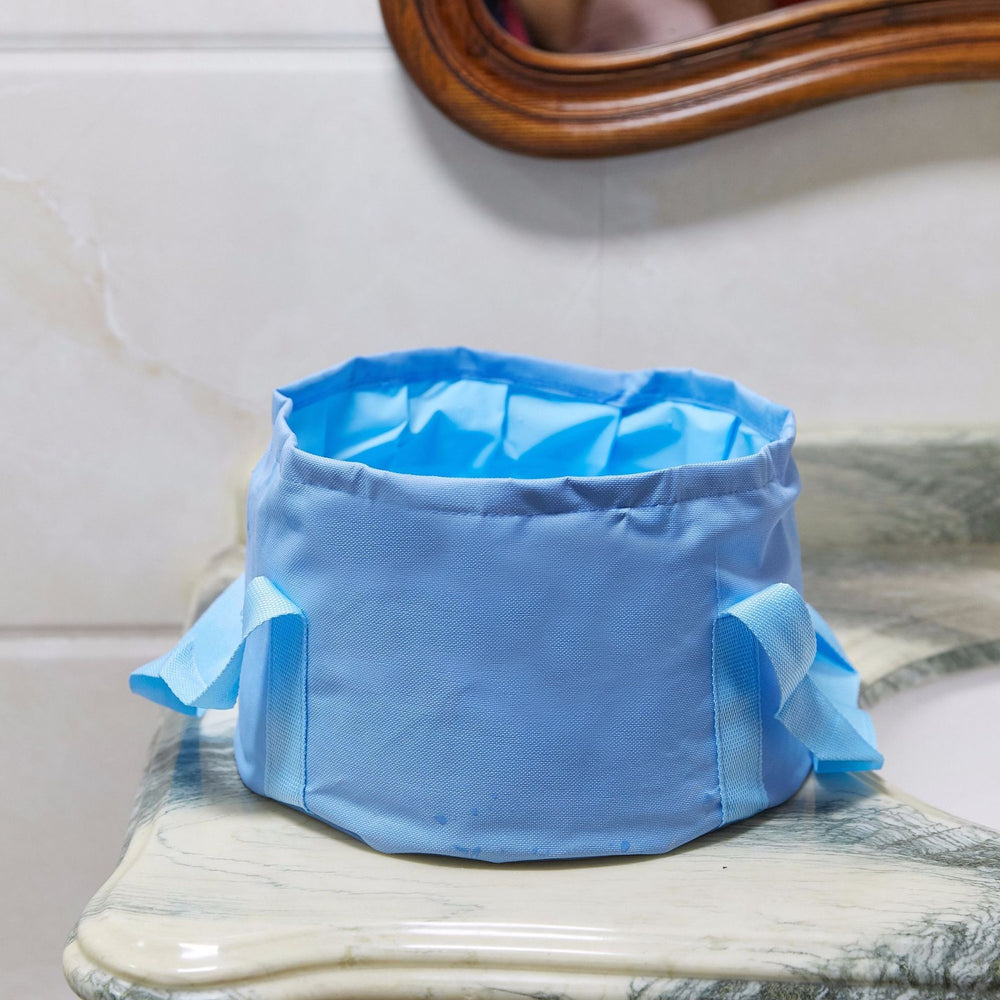 Foldable basin - portable travel round durable travel essential - outdoor water tank - portable bucket - collapsible wash basin