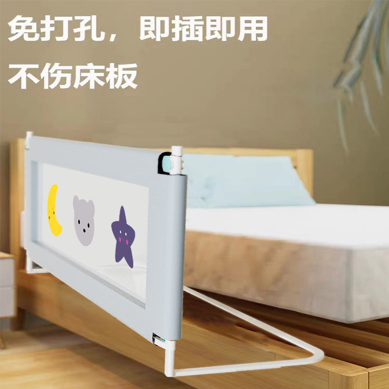 Punch-free bed fence, baby anti-fall protective fence, single side independent, adjustable baby two-height side, no installation required