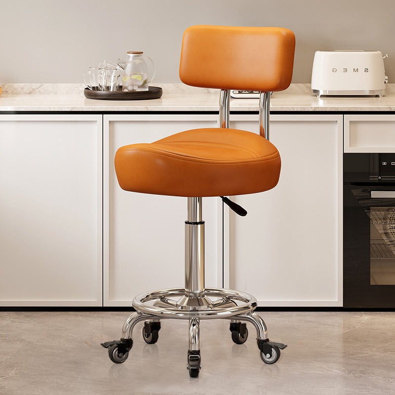 Saddle Chair Kitchen Cooking Chair Front Desk Cashier High Stool Universal Wheel Lifting Chair Beauty Barber Stool