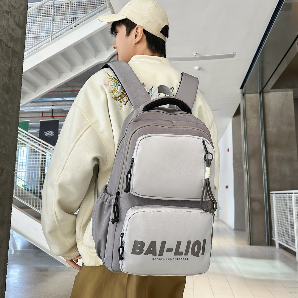 supply backpack - unisex, waterproof, multifunctional travel backpack with printed lettering, suitable for laptops