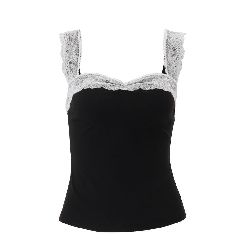 women's summer  new french retro lace patchwork high-end elegant outerwear top