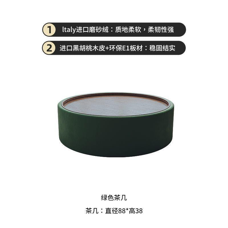 Italian round storage coffee table small apartment for home living room casual cream style retroaccessible luxury living room classy side table