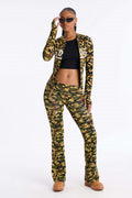 European and american  new fashion sporty slim-fit printed letter long sleeve jacket and tight-fitting pants two-piece tracksuit set