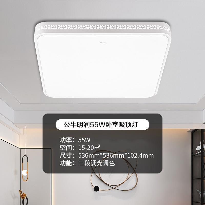 Bull Mingrun ceiling light living room bedroom light rectangular round Nordic style simple modern whole house LED lighting