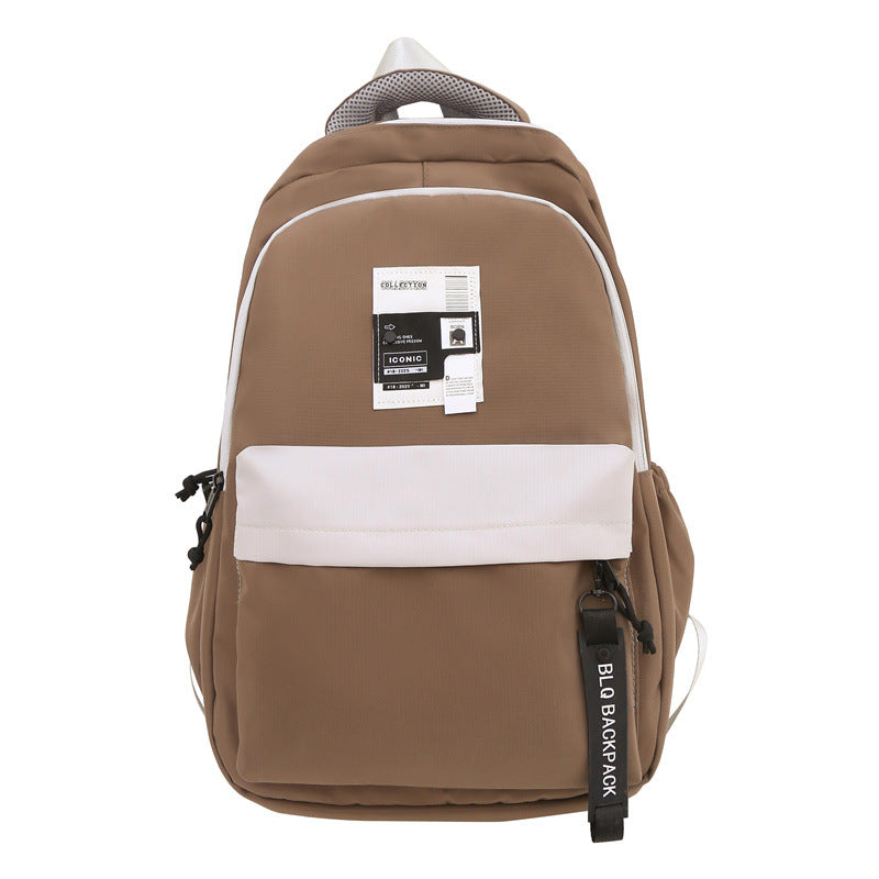 New schoolbag Korean version large-capacity backpack Mori simple high school junior high school students waterproof and wear-resistant flat backpack