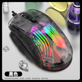 Dazzling silver fox xyh20rgb wireless bluetooth tri-mode transparent mechanical mouse - silent gaming mouse for women