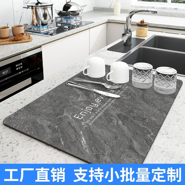 Kitchen water absorption, non-slip drain mat, countertop, diatom mud cushion, washing pot and bowl insulation mat, bar table, coaster, dish mat