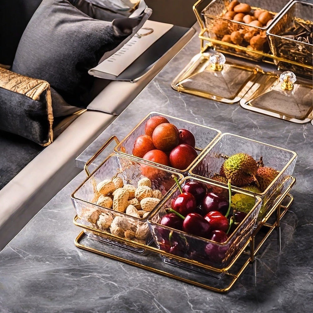 Nordic light luxury plastic beauty salon fruit snack plate snack tea snack sugar ktv dried fruit plate high appearance storage