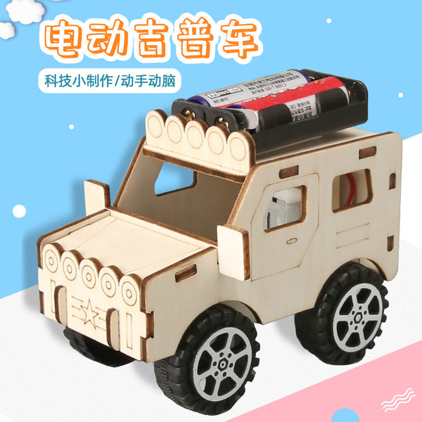 Creative Technology Electric Jeep Car Children's Science Small Production Science Experiment Kit Educational Toys Science Experiment