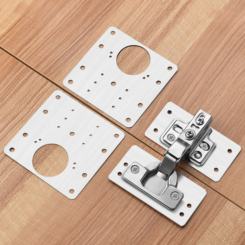 Cabinet door hinge repair fixing plate wardrobe hinge repair handy gadget hinge installation plate pad stainless steel repair piece