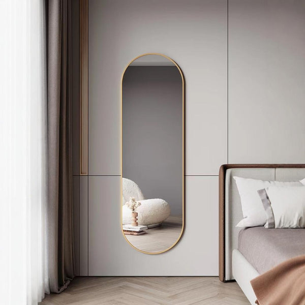 Cross-border bedroom wall-mounted makeup mirror wall-mounted hotel home full-length mirror three-dimensional simple fitting mirror ins full-body mirror