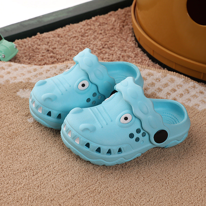 New summer indoor anti-slip korean style baby clogs - cute dinosaur closed-toe sandals for toddlers