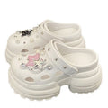 10cm thick sole eva clogs women's outwear heightened toe slippers women's new high heels women's sandals beach shoes