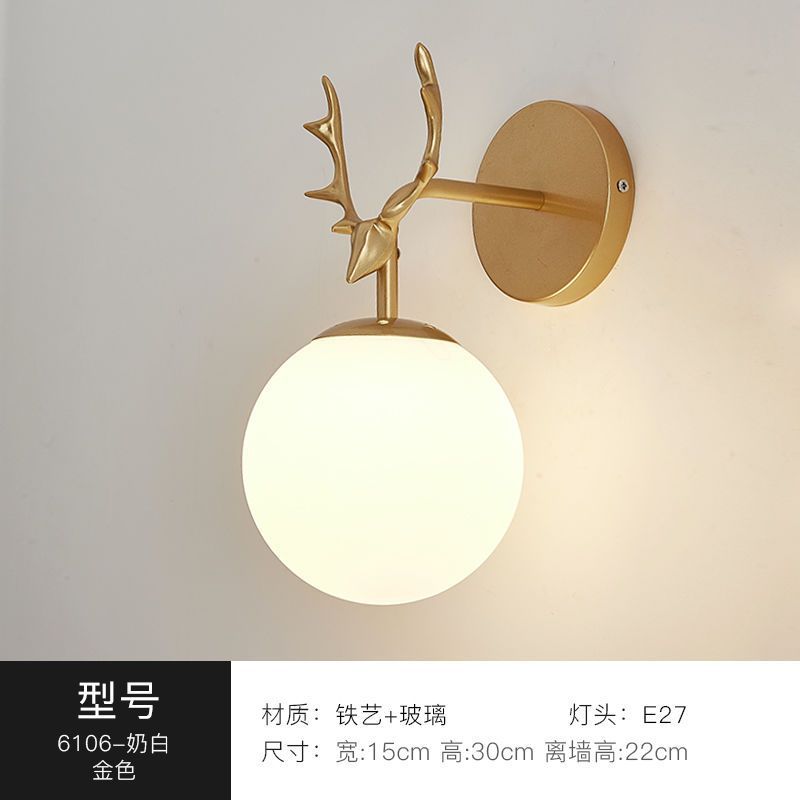 Minimalist chic wall sconce - new creative deer antler design for bedroom bedside, nordic style living room background wall, hallway, and aisle lighting