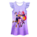 5-14y kpop witcher girls' flying sleeve nightgown casual home skirt outing wear