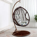 Single, coarse rattan coffee-colored armrest chair (reinforced & durable) - buy one get eight free!
