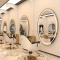 Influencer-approved salon mirror with lights - professional barber mirror for hair cutting, wall-mounted vanity mirror for hair salons