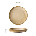 Retro kiln round disc with edge afternoon tea cake plate coffee cup and saucer restaurant bone plate snack plate for home fruit plate