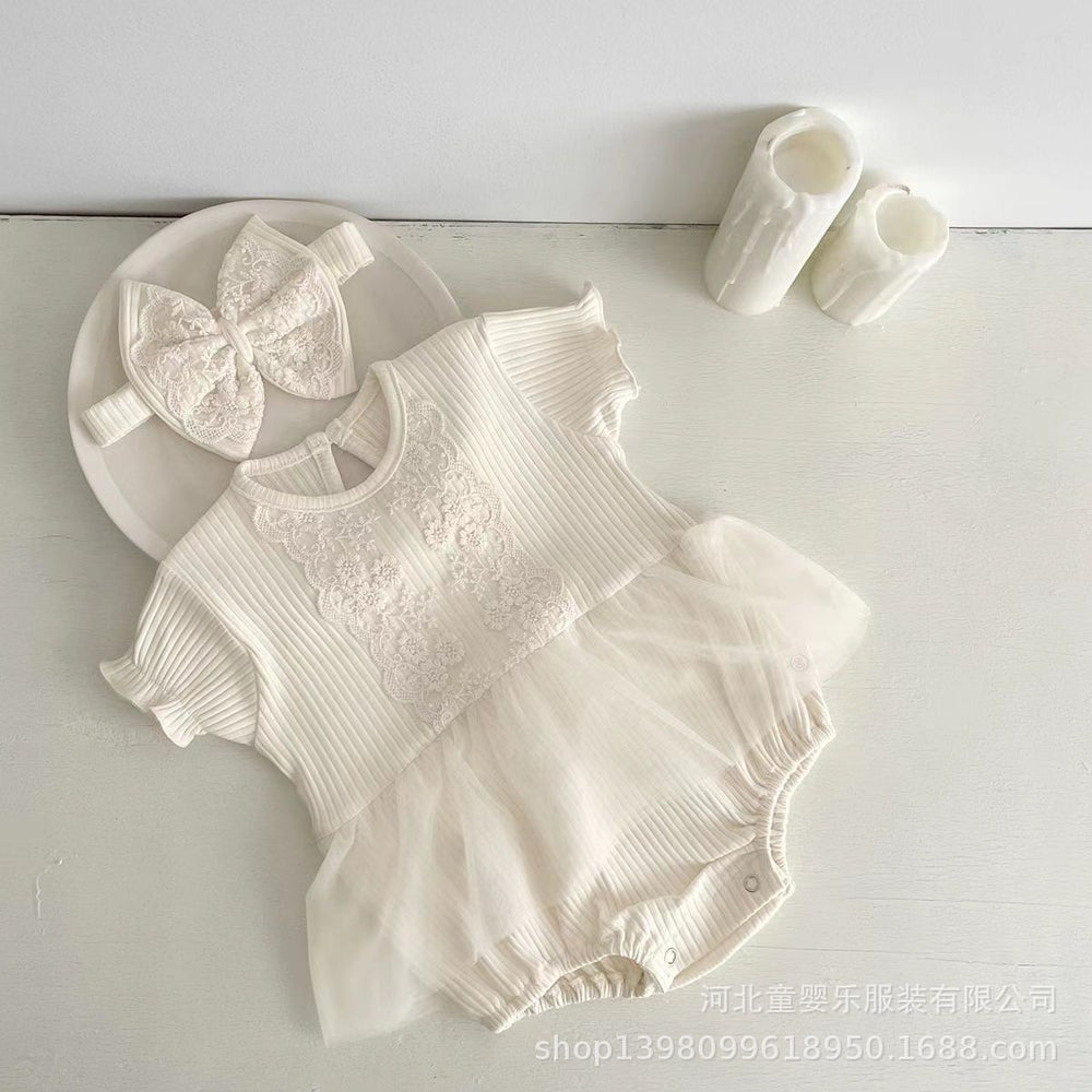 Newborn baby summer fashion romper dress - cute princess style triangle outfit for baby girls