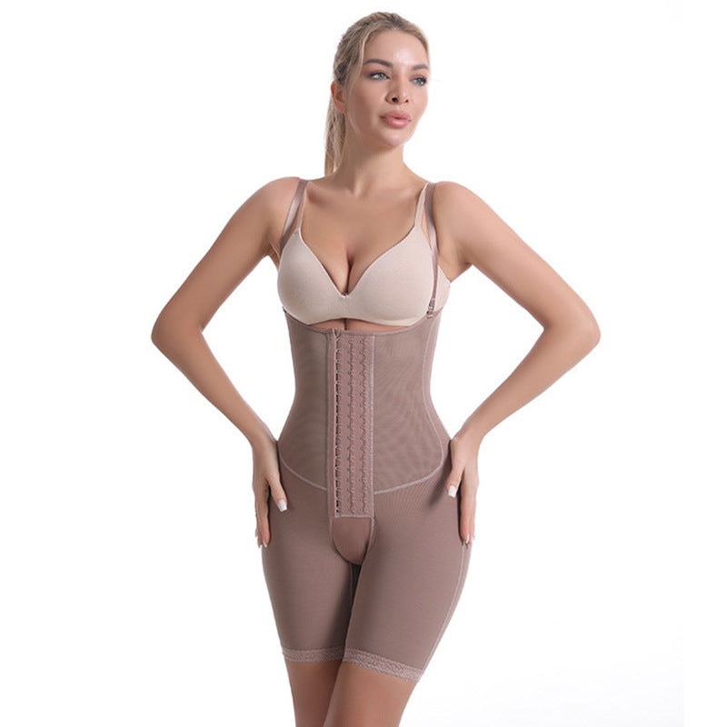 new skin-fitting open-fit shaping body shapewear one-piece butt lift non-slip glue reinforced tight tummy control corset