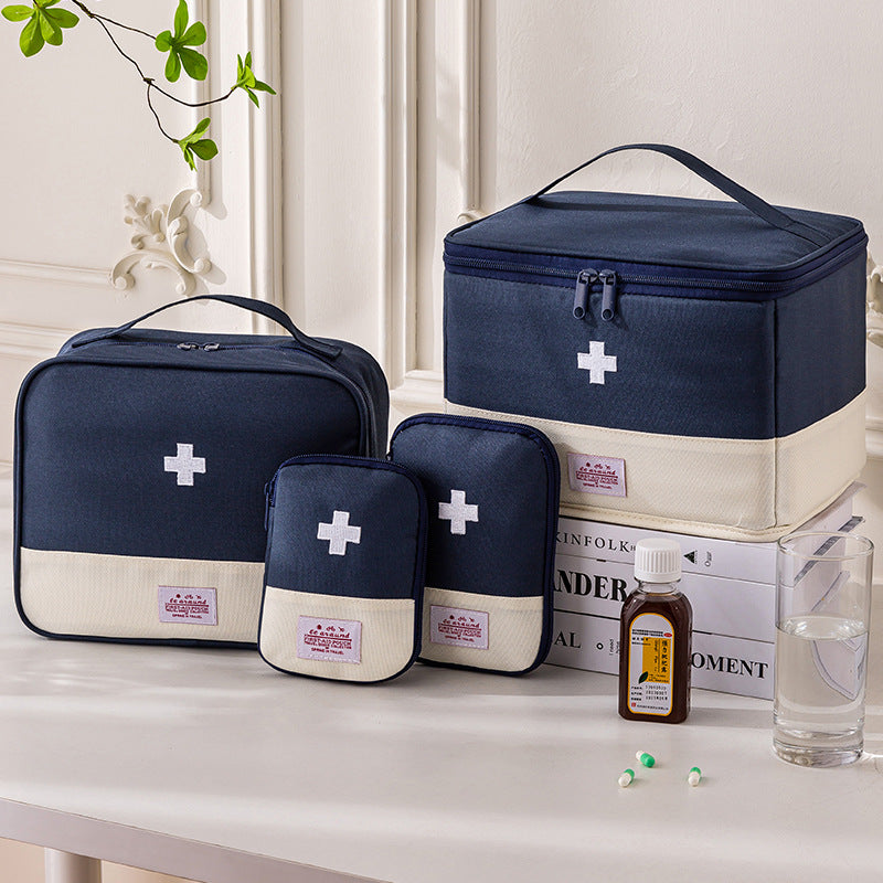 Customized household large-capacity medical box foldable drug storage bag emergency portable medical bag travel first aid bag