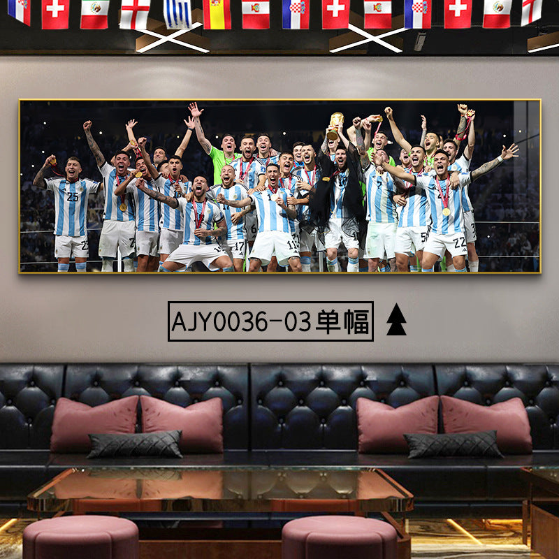 2024 Spain wins the championship decorative painting European Cup Cristiano Ronaldo poster hanging painting sports color store wall football star decoration