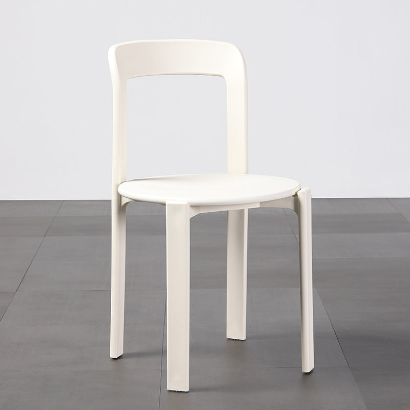 Nordic plastic chair - thickened, stackable dining chair for restaurants, cafes, indoor/outdoor use - dopamine backrest dining chair